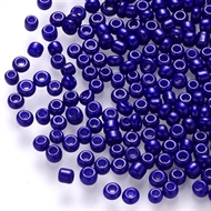 3 mm. blå glasperler, 50 g